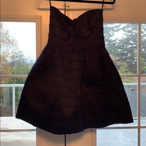 Strapless fit and flare dress